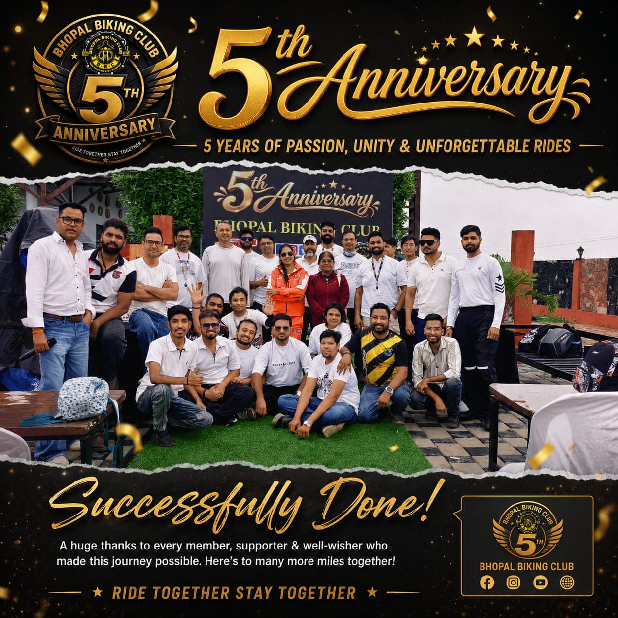 Bhopal Biking Club 5th anniversary celebration