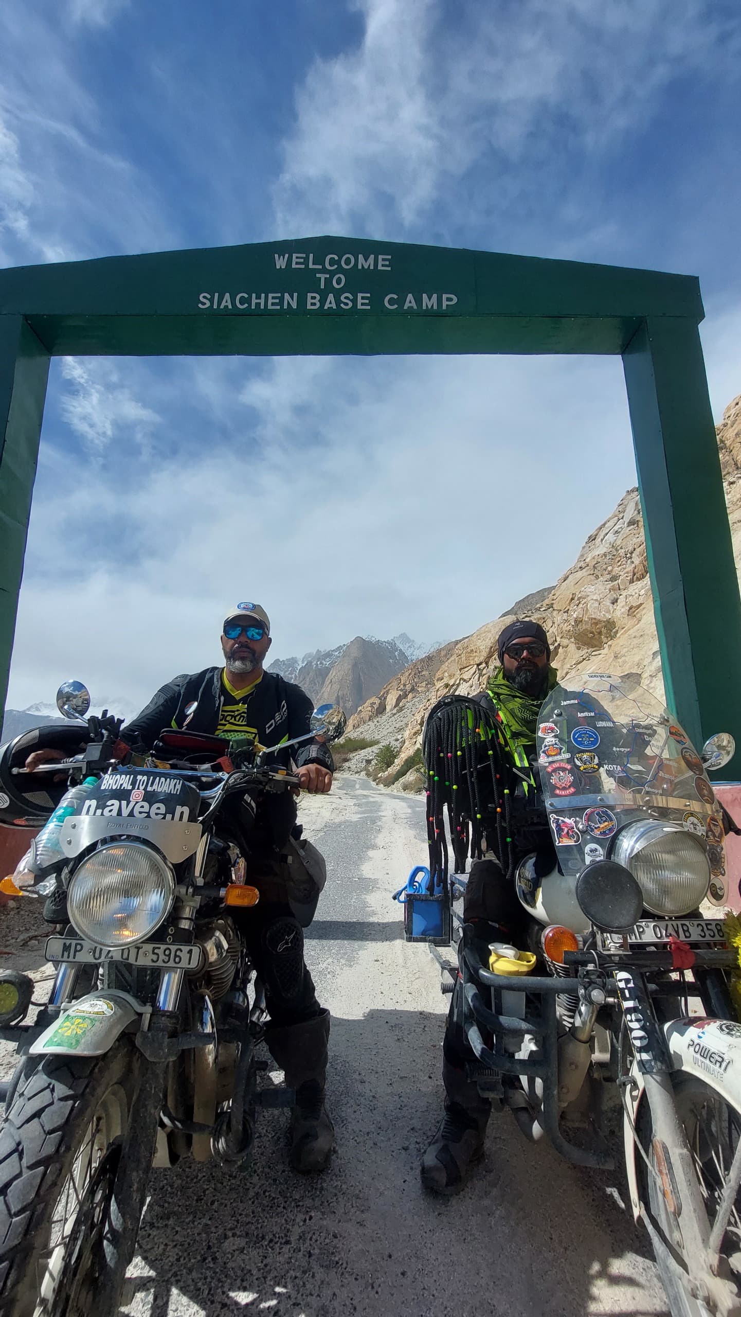 Expedition Rides - BBC riders at Siachen Base Camp