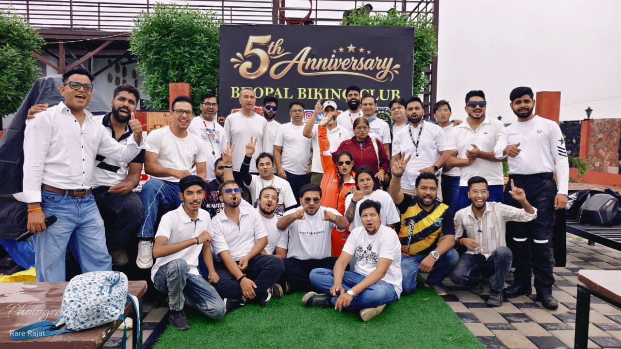 Bhopal Biking Club 5th anniversary celebration group