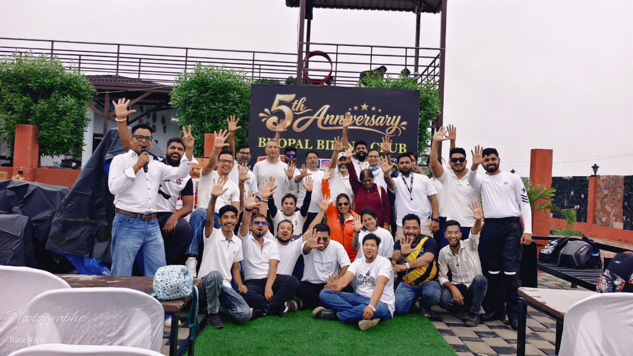 Bhopal Biking Club members celebrating together