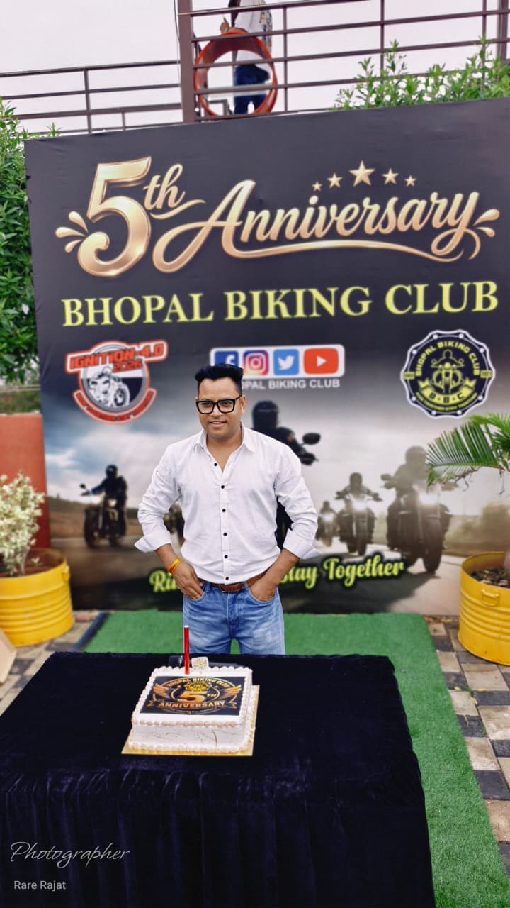 Bhopal Biking Club riders celebrating five years