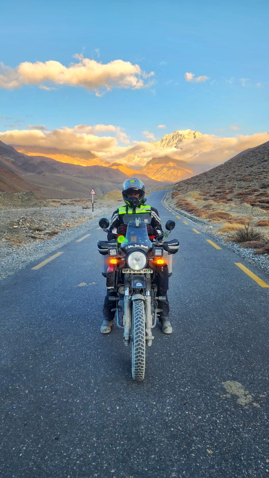Riders preparing for a BBC adventure ride